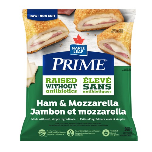 Prime Seasoned Stuffed Chicken Cutlettes Ham & Mozzarella 568 g