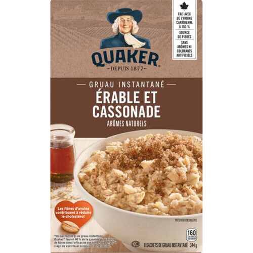 Quaker Instant Oatmeal Maple Brown Sugar 344 g