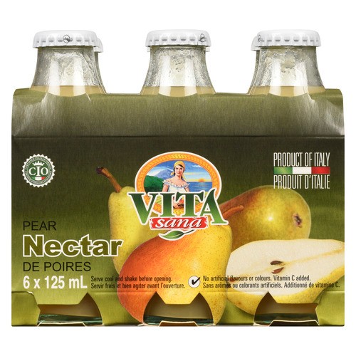 Vita Sana Juice Pear Nectar 6 x 125 ml (bottles)