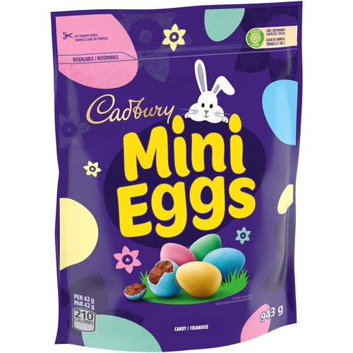 Cadbury Mini Eggs Easter Chocolatey Candy Resealable Bag 943 g