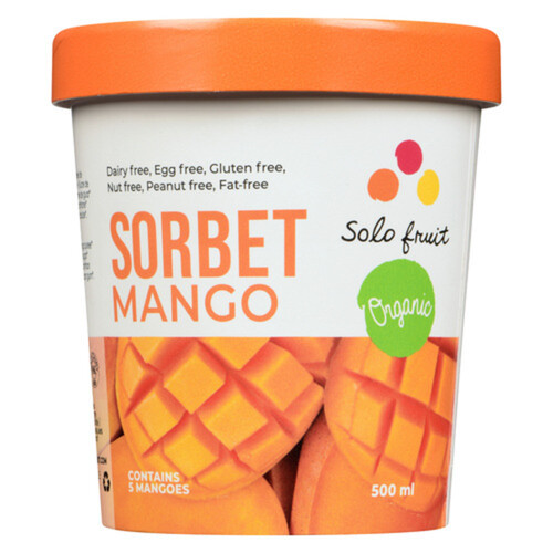 Solo Fruit Dairy-Free Frozen Sorbet Mango 500 ml