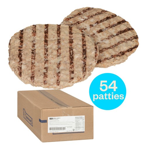 Schneiders Fully Cooked Frozen 3oz Beef Burger 54 PK