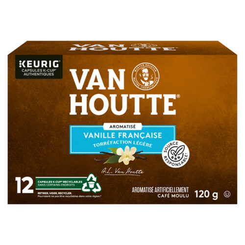 Van Houtte Coffee Pods French Vanilla Light Roast 12 K-Cups 120 g