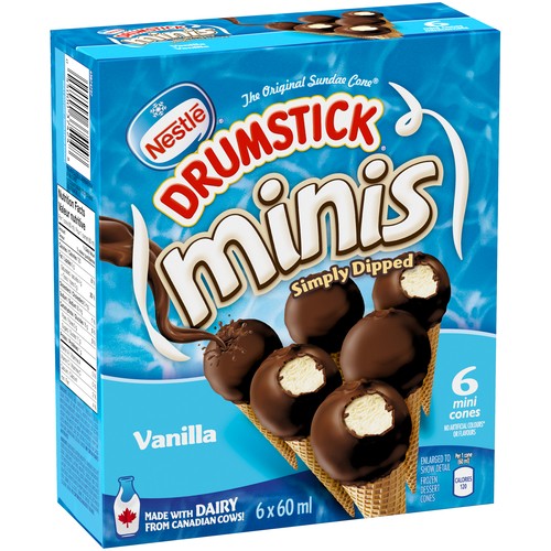 Nestlé Drumstick Frozen Minis Dipped Vanilla 6 x 60 ml