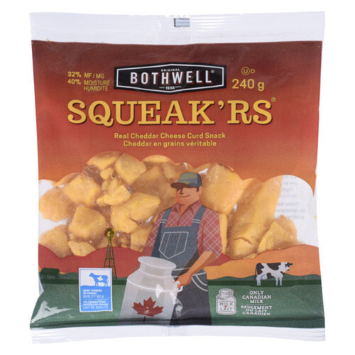 Bothwell Squeak'rs  Cheese Curds Snacks Cheddar 240 g