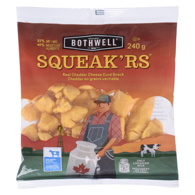 Bothwell Squeak'rs Cheese Curds Snacks Cheddar 240 g Voilà Online