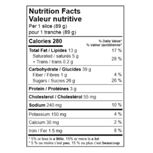Dufflet Pastries Domed Square Cake Hot Chocolate 360 g (frozen)