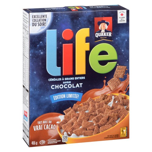 Quaker Life Whole Grain Cereal Chocolate 455 g