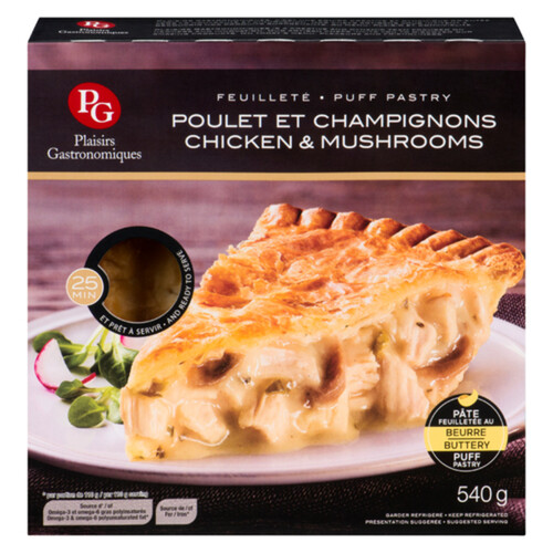 Plaisirs Gastronomiques Puff Pastry Chicken And Mushrooms 540 g