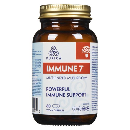 Purica Gluten-Free Immune 7 Micronized Mushrooms Vegan Capsules 60 Count