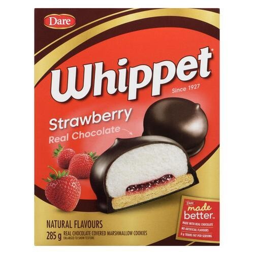Dare Whippet Chocolate Covered Marshmallow Cookies Strawberry 285 g
