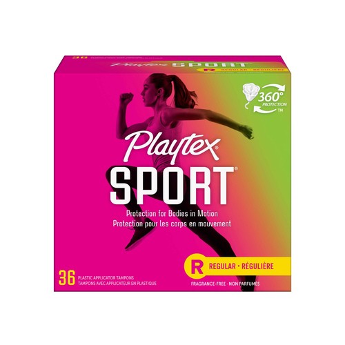 Playtex Sport Plastic Tampons Regular Unscented 36 Count