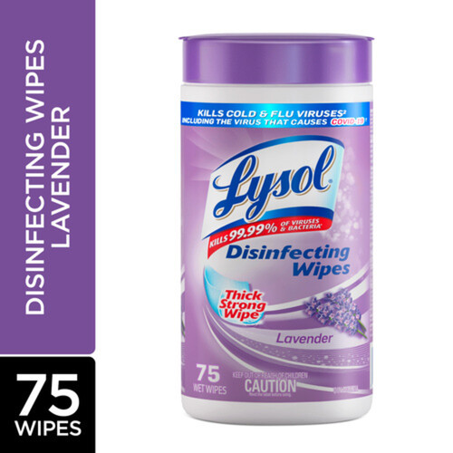 Lysol Disinfecting Wipes Lavender 75 Count