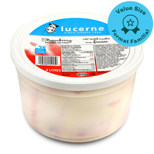 Lucerne Ice Milk Strawberry Marble 4 L