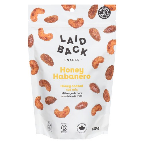 Laid Back Snacks Honey Coated Nut Mix Honey Habanero 130 g