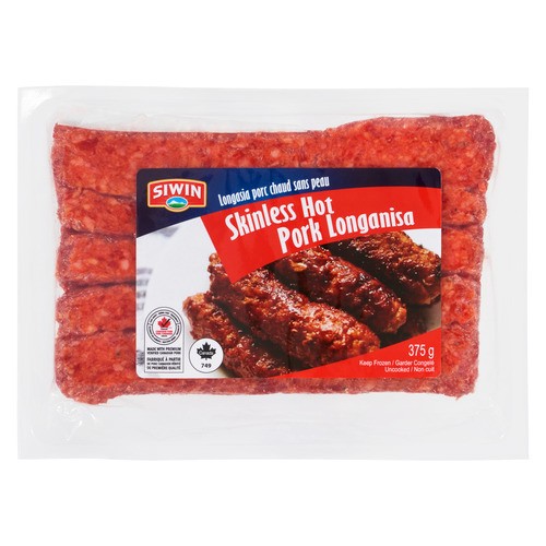 Siwin Frozen Pork Longanisa Skinless Hot 375 g