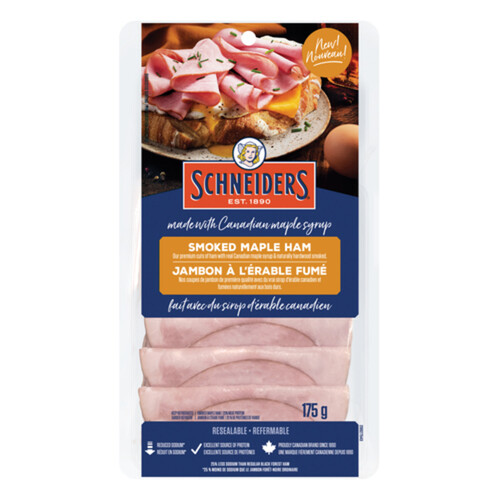 Schneiders Low Sodium Ham Slices Maple Smoked 175 g