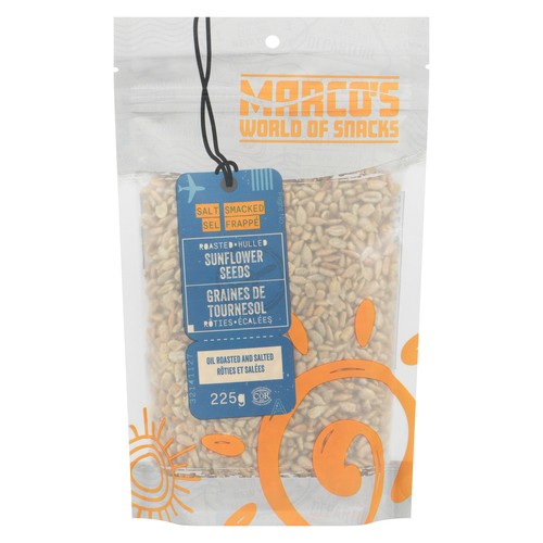 Marco's World Of Snacks Sunflower Seeds Roasted Hulled Salt Smacked 225 g