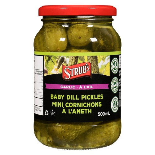 Strub's Baby Dill Pickles Garlic 500 ml