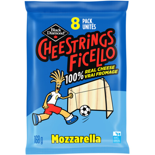 Black Diamond Cheestrings Cheese Snack Mozzarella 8 Pack 168 g