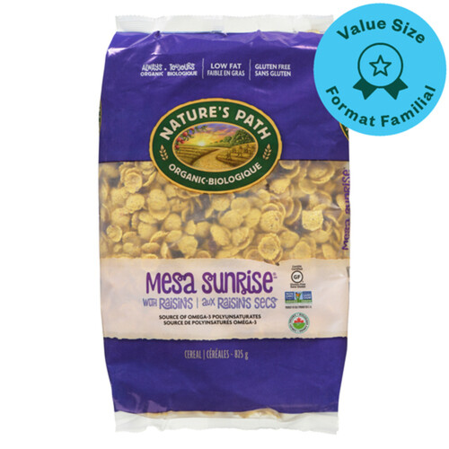 Nature's Path Organic Cereal Mesa Sunrise With Raisins Value Size 825 g