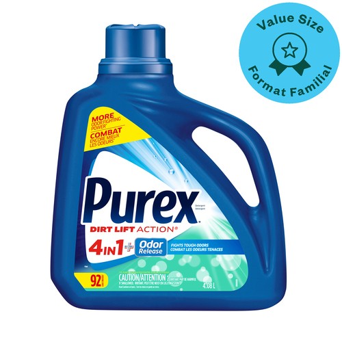 Purex Liquid Laundry Detergent Odor Release 96 Loads Value Size 4.43 L