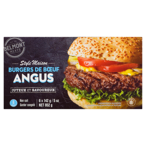 Belmont Homestyle Frozen Burgers Angus Beef 852 g