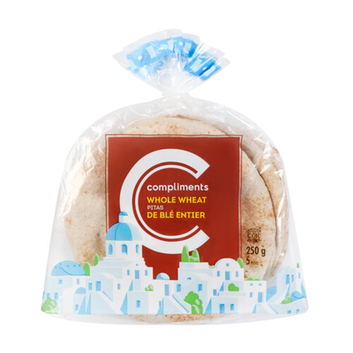 Compliments Pita Bread Whole Wheat 250 g (frozen)