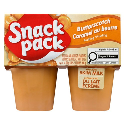 Snack Pack Gluten-Free Pudding Butterscotch 4 x 99 g