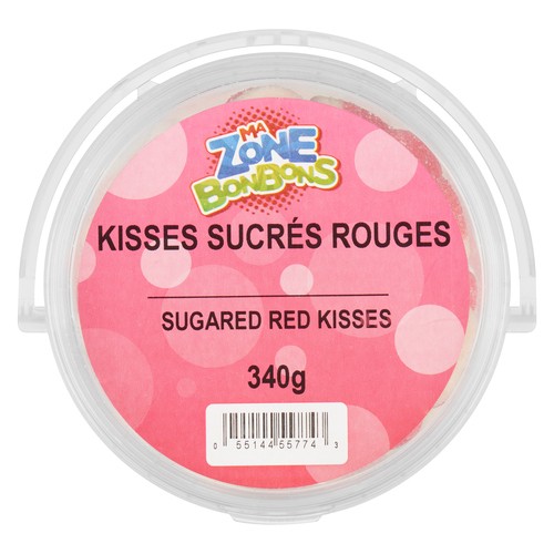 Les Aliments Johnvince ZB Candy Sugared Red Kisses 340 g