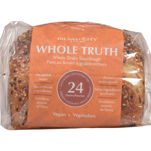 Island City Baking Bread Whole Truth Whole Grain Sourdough 650 g