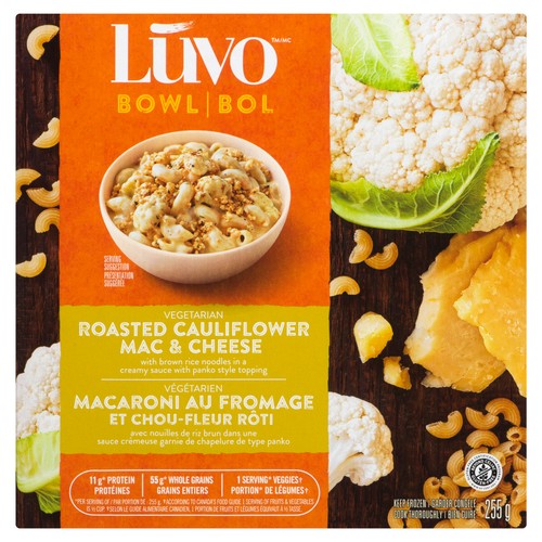 Luvo Gluten-Free Frozen Vegetarian Mac & Cheese Roasted Cauliflower 255 g