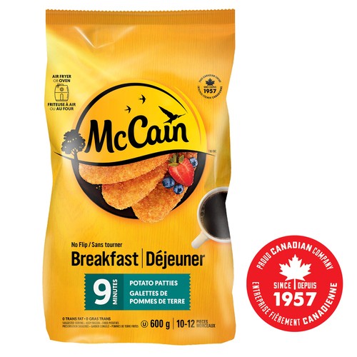 McCain Frozen No Flip 9 Minute Potato Patties 600 g