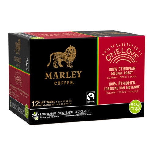 Marley Coffee One Love Medium Roast K-Cup 12 EA