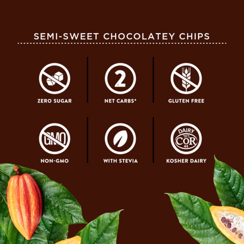 Krisda Semi Sweet Stevia Chocolate Chips 285 g