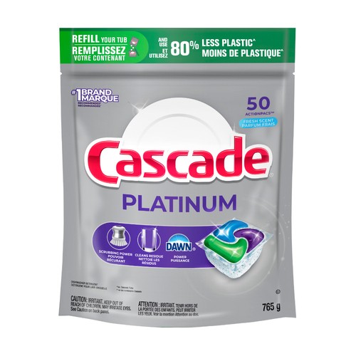 Cascade Platinum Dishwasher Action Pac Fresh Scent 50 Count 765 g