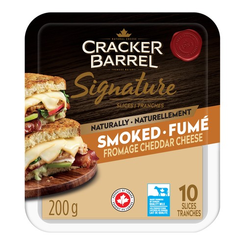 Cracker Barrel Signature Smoked Cheddar Cheese 10 Slices 200 g