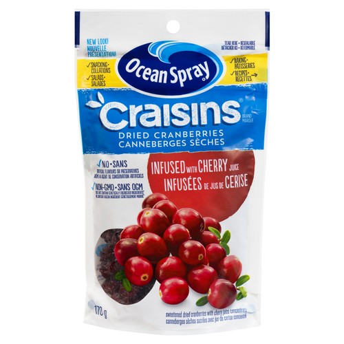 Ocean Spray Dried Cranberries Cherry Juice Infused Craisins 170 g
