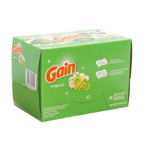 Gain Laundry Dryer Sheets Original 240 Count