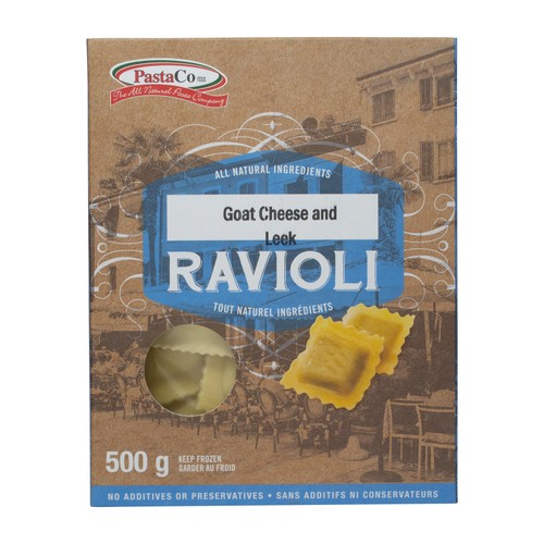 PastaCo Goat Cheese and Leek Ravioli 500 g (frozen)