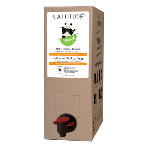 Attitude Nature+ Bulk To Go All Purpose Cleaner Citrus Zest 4 L