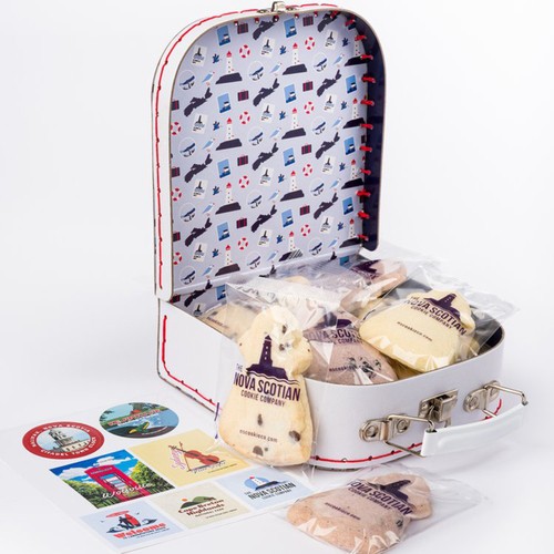 The Nova Scotian Cookie Company Assorted Shortbread Cookies Suitcase 12 Pack 300 g