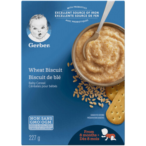 Gerber Stage 3 Baby Cereal Wheat Biscuit 227 g