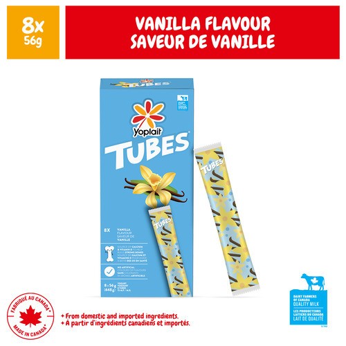 Yoplait Yogurt Tubes Vanilla 8 x 56 g