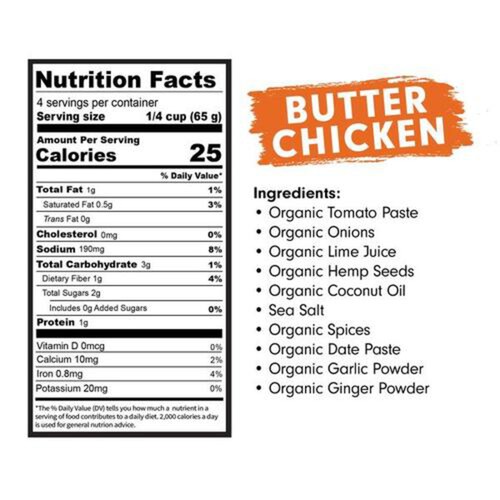 Good Food For Good Organic Cooking Sauce Butter Chicken 250 ml 