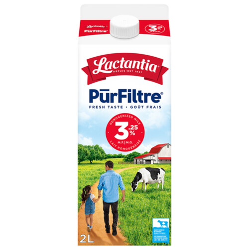 Lactantia PūrFiltre Milk 3.25% Homogenized 2 L