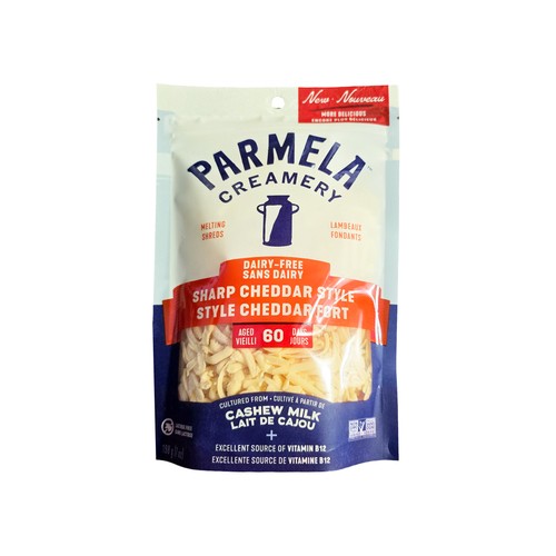 Parmela Creamery Plant-Based Shredded Cheese Sharp Cheddar Style 198 g