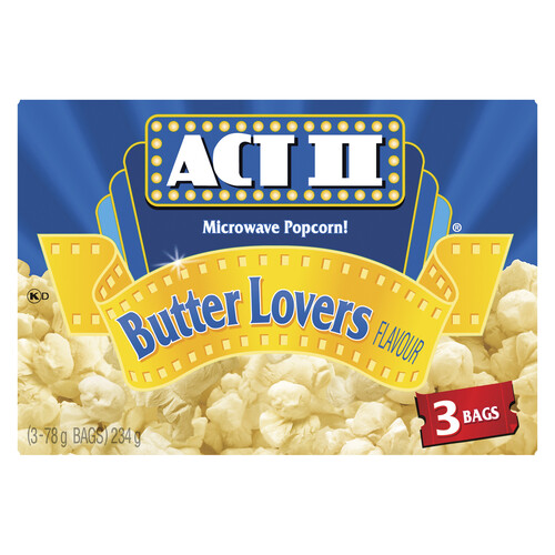 Act II Popcorn Butter Lovers 3 x 78 g