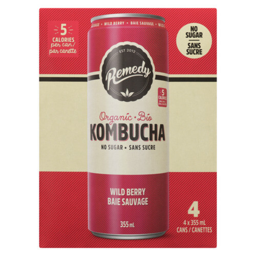 Remedy Organic Kombucha Wild Berry 4 x 355 ml