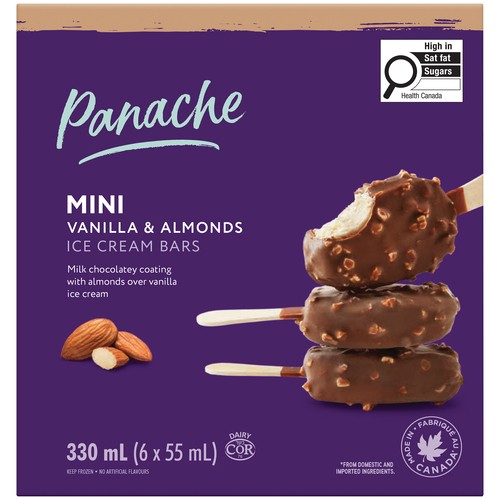 Panache Mini Ice Cream Bar Vanilla & Almonds 6 x 55 ml